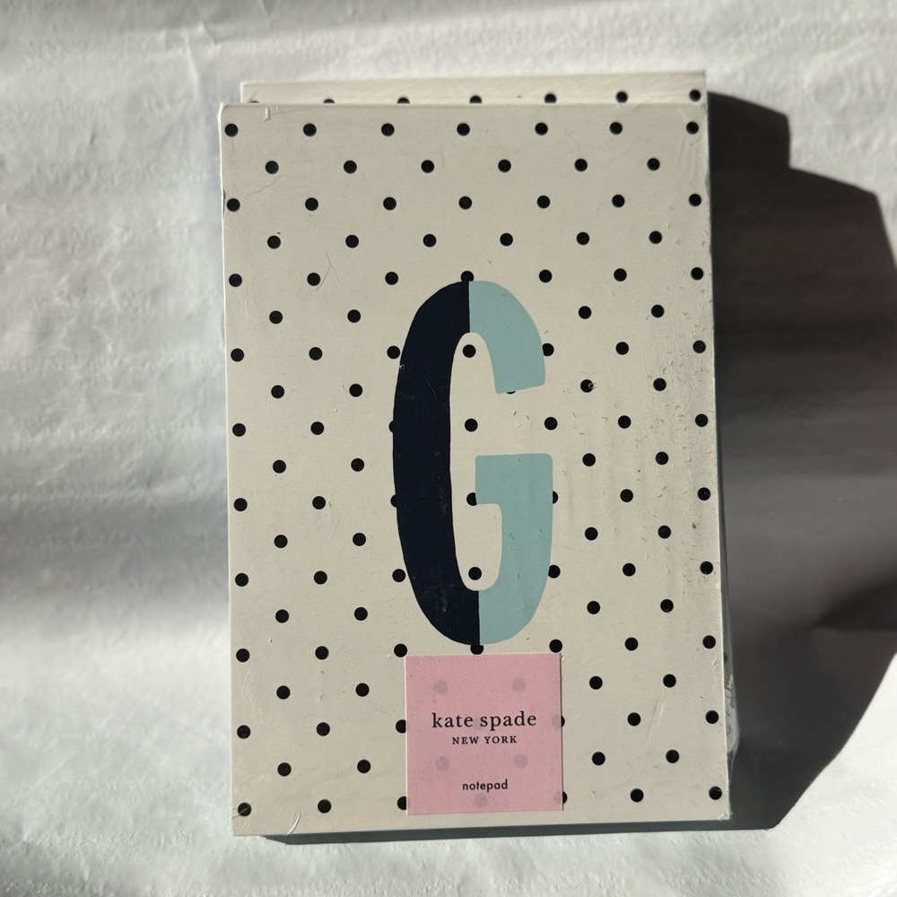 Kate Spade Black and Blue Polka Dot Notepad